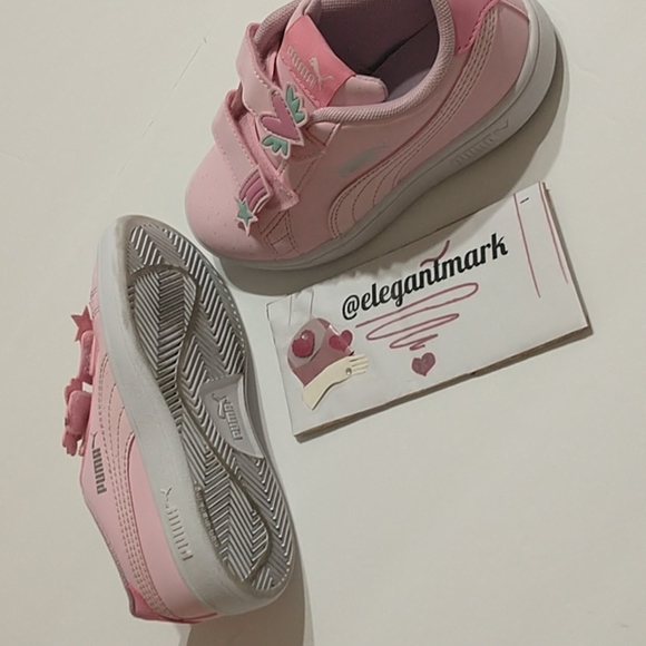 puma smash v2 unicorns pink Toddler shoes Size 11C - Picture 5 of 7